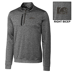 CUTTER & BUCK HEATHERED 1/4-ZIP PULLOVER - MEN'S